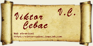 Viktor Čebac vizit kartica